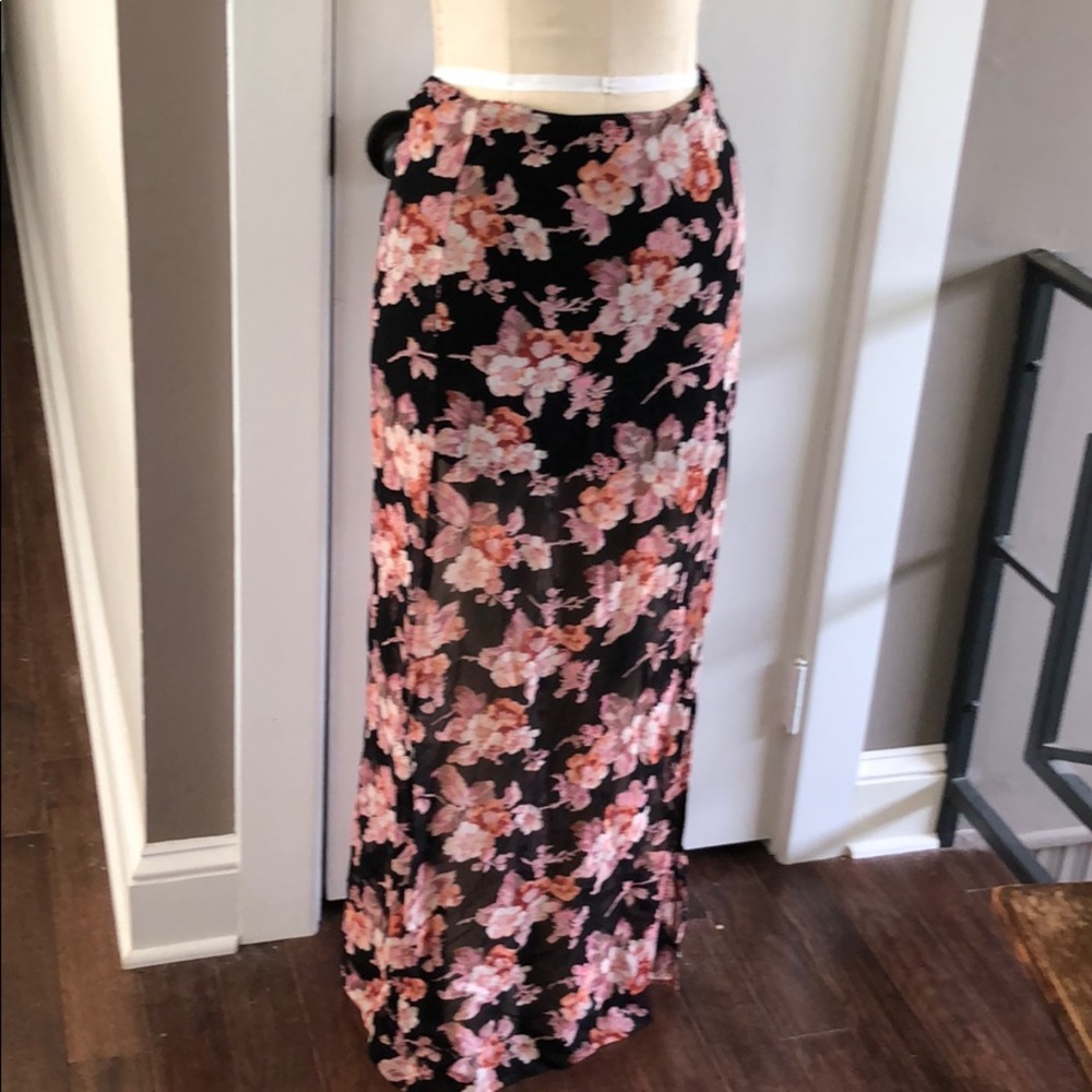 For Love & Lemons side zip & slit skirt